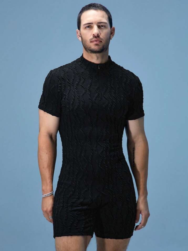 Midnight Ripple Romper